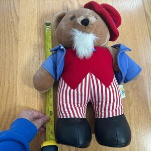 Dakin Uncle Sam Bear Red White Blue Stars & Stripes Hat Plush Vintage 1987